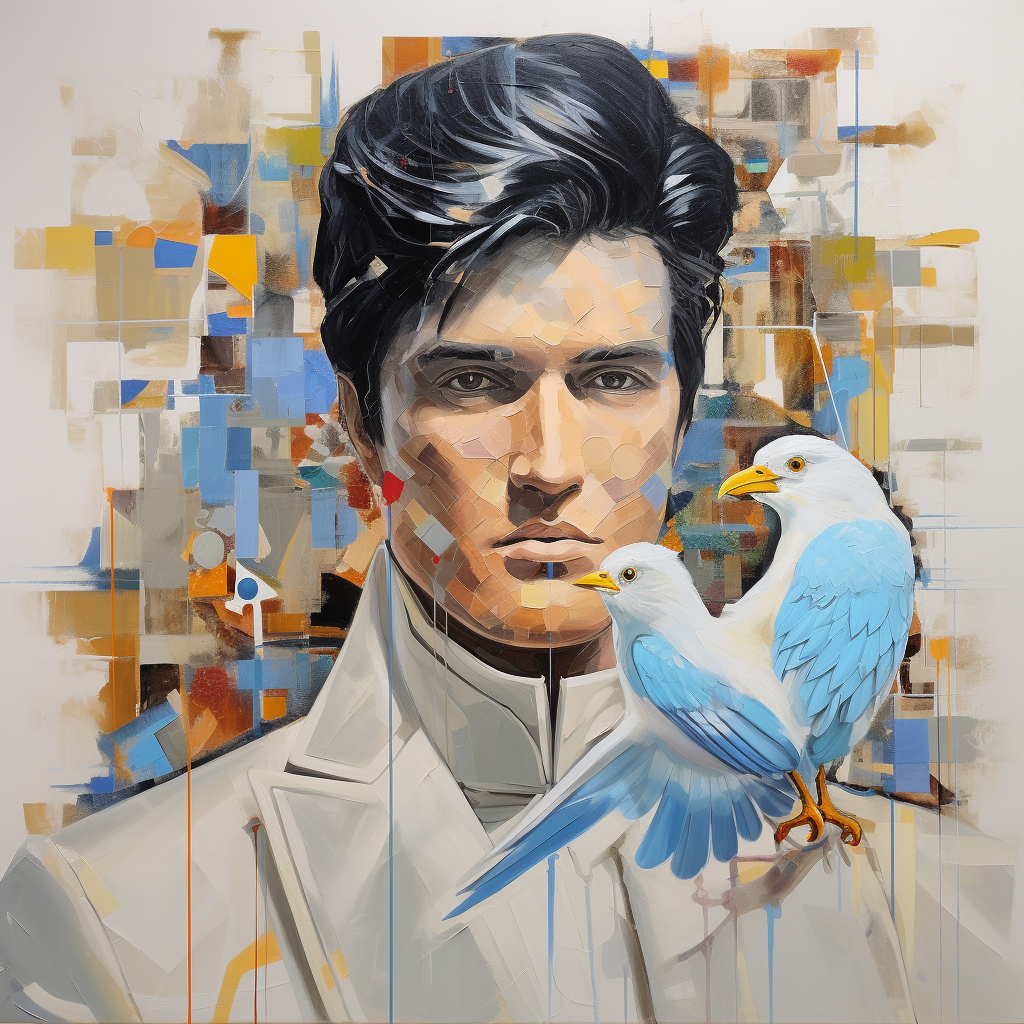 Elvis Presley as a dove in cinematic scene