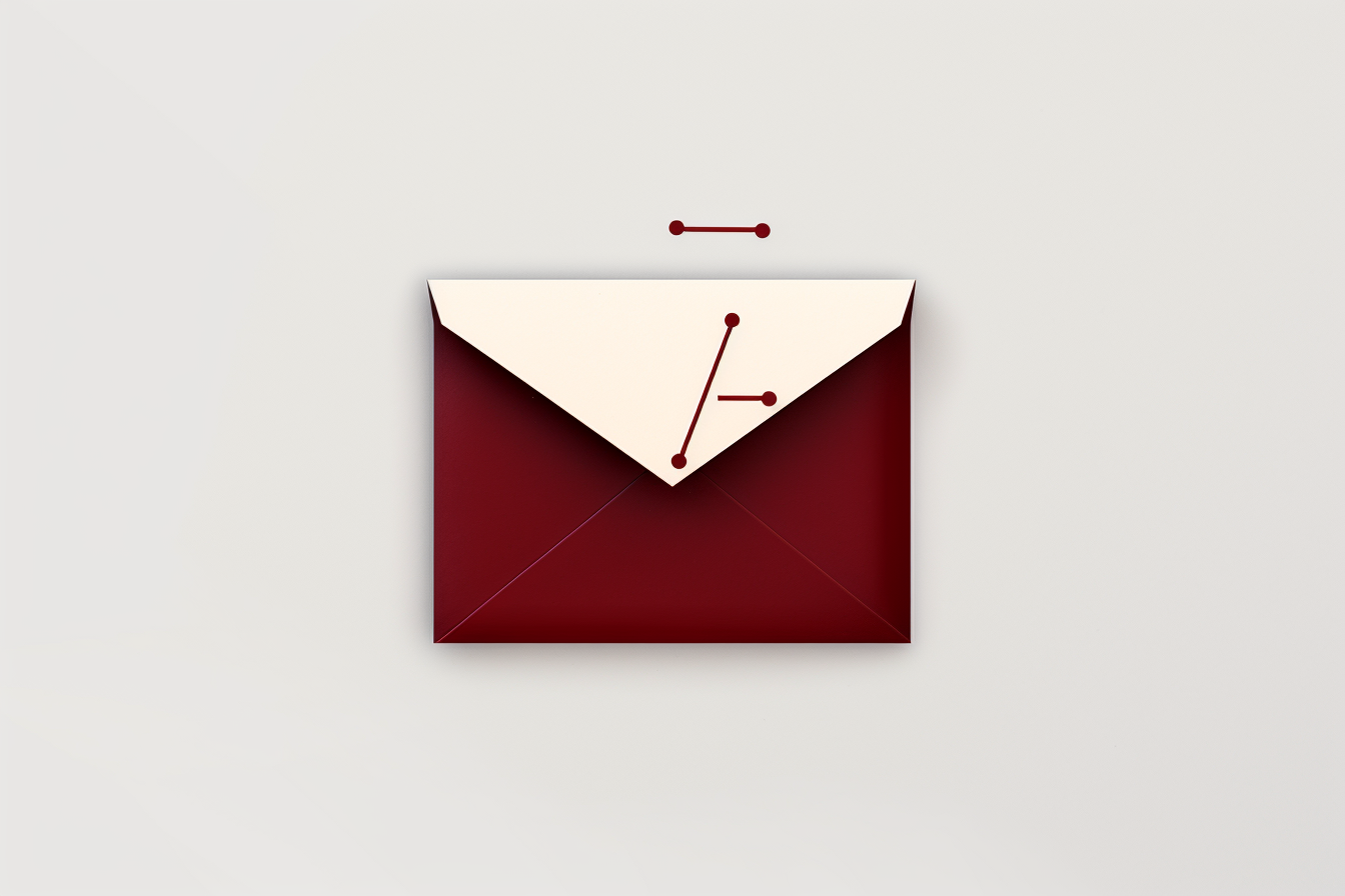 Stylized email envelope icon with bar chart