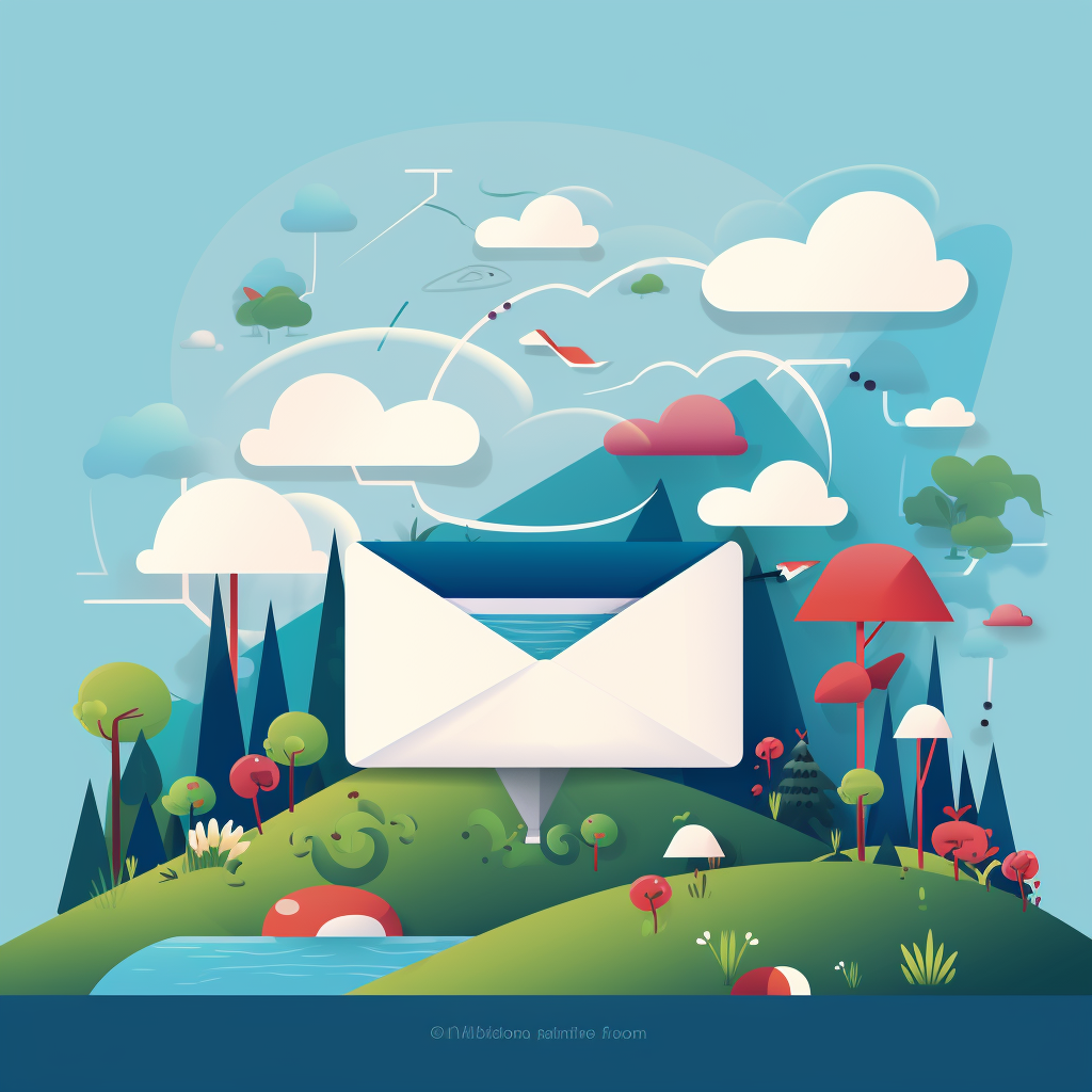 Flat vector style email design