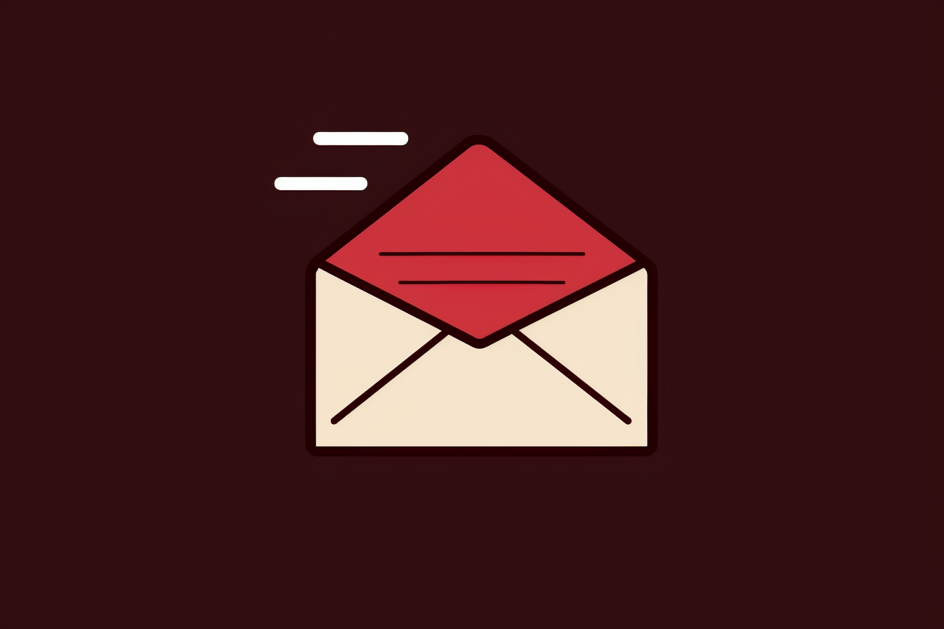 Stylized Email Envelope with Graph