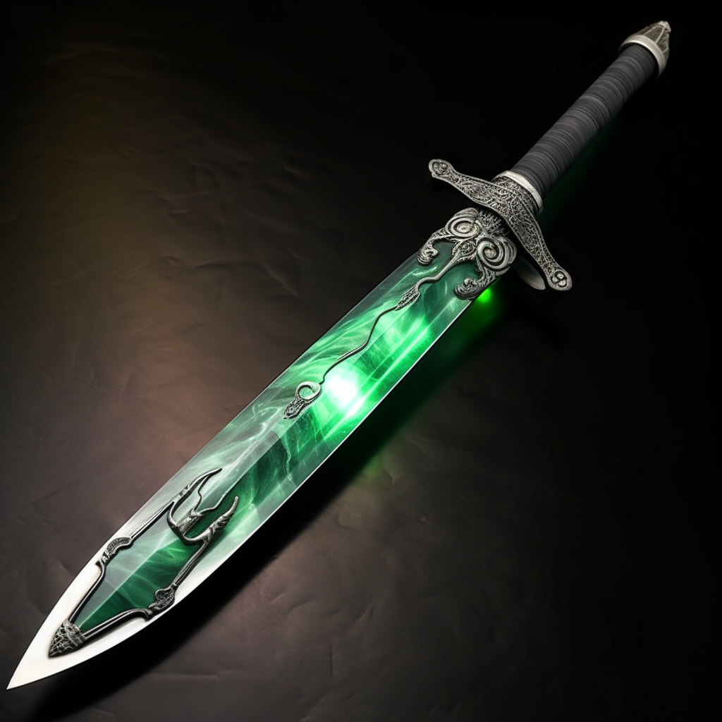 Vibrant emerald-green Jedi blade