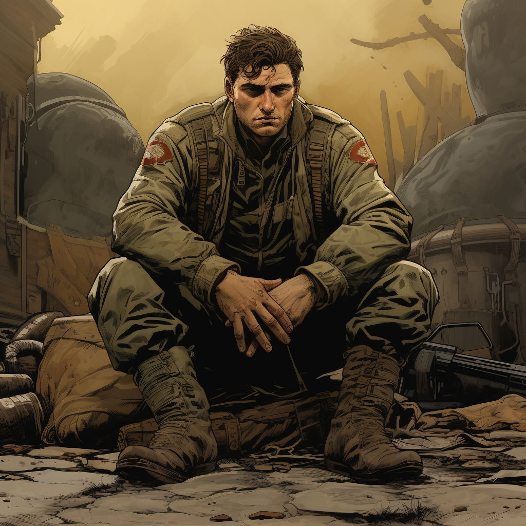 Illustration of a Second World War Character by Emile Bravo