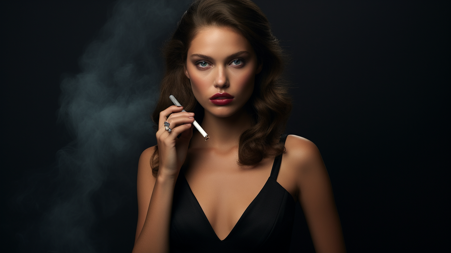 Supermodel Emily DiDonato in black dress with blue eyes