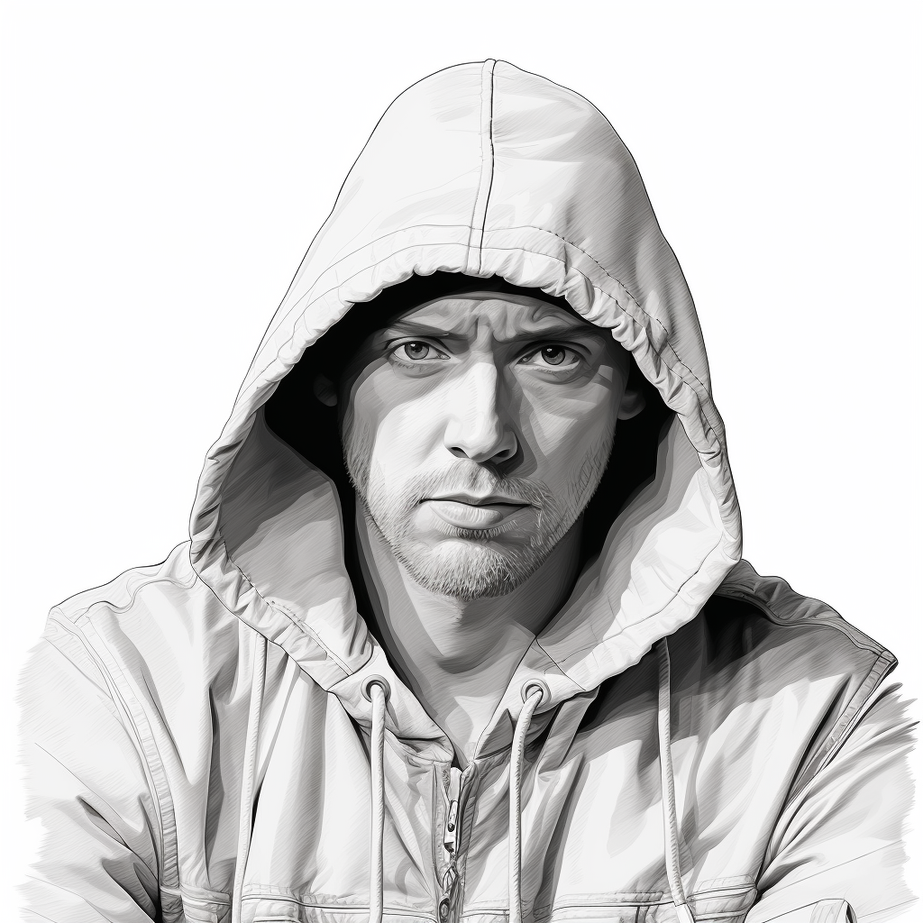 Eminem artwork on white background