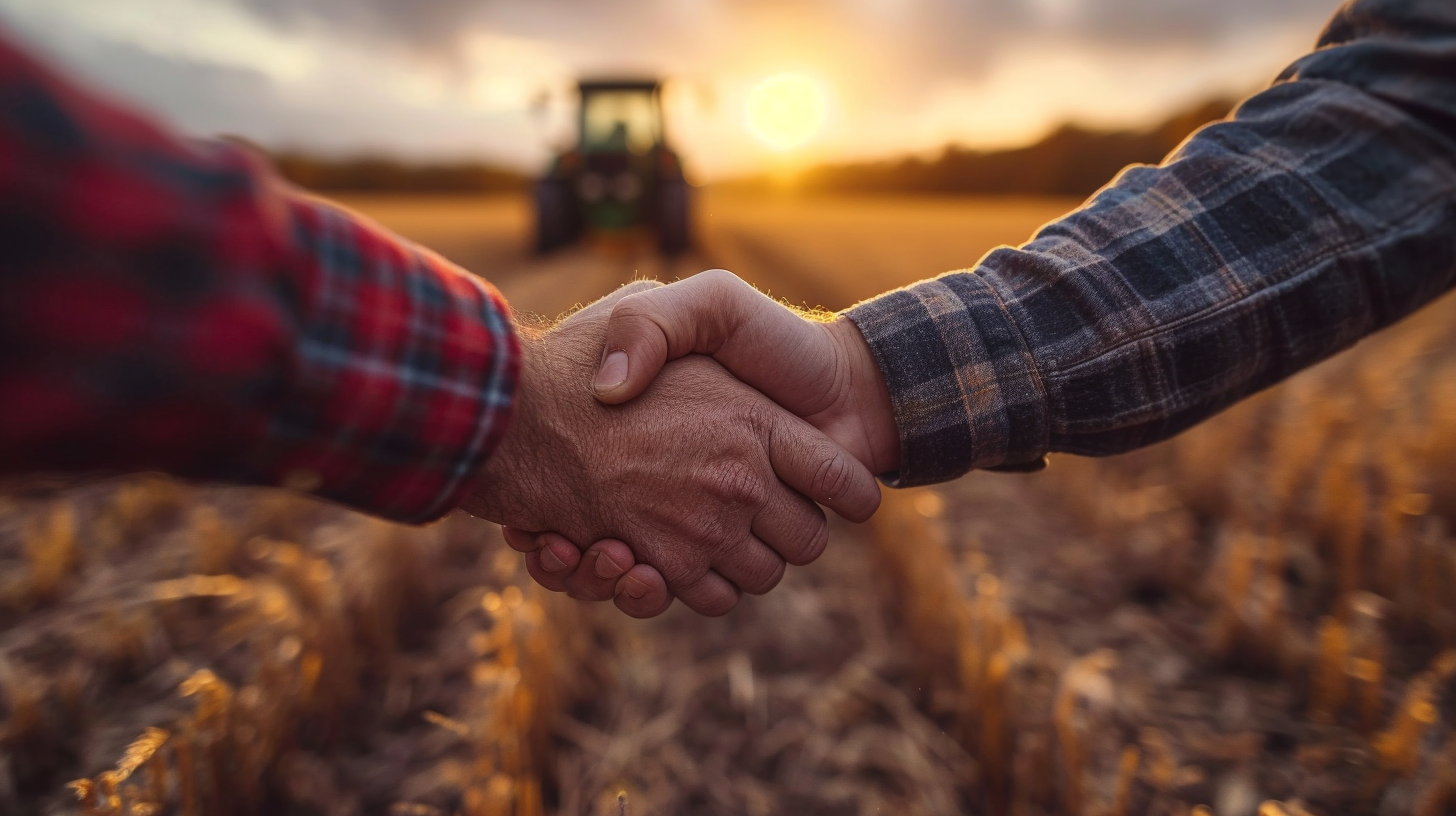 Emotional Handshake Farmer Truckdriver