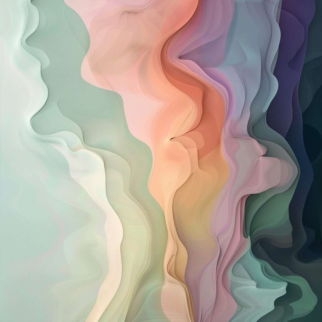 Map symbolizing emotions through gradients