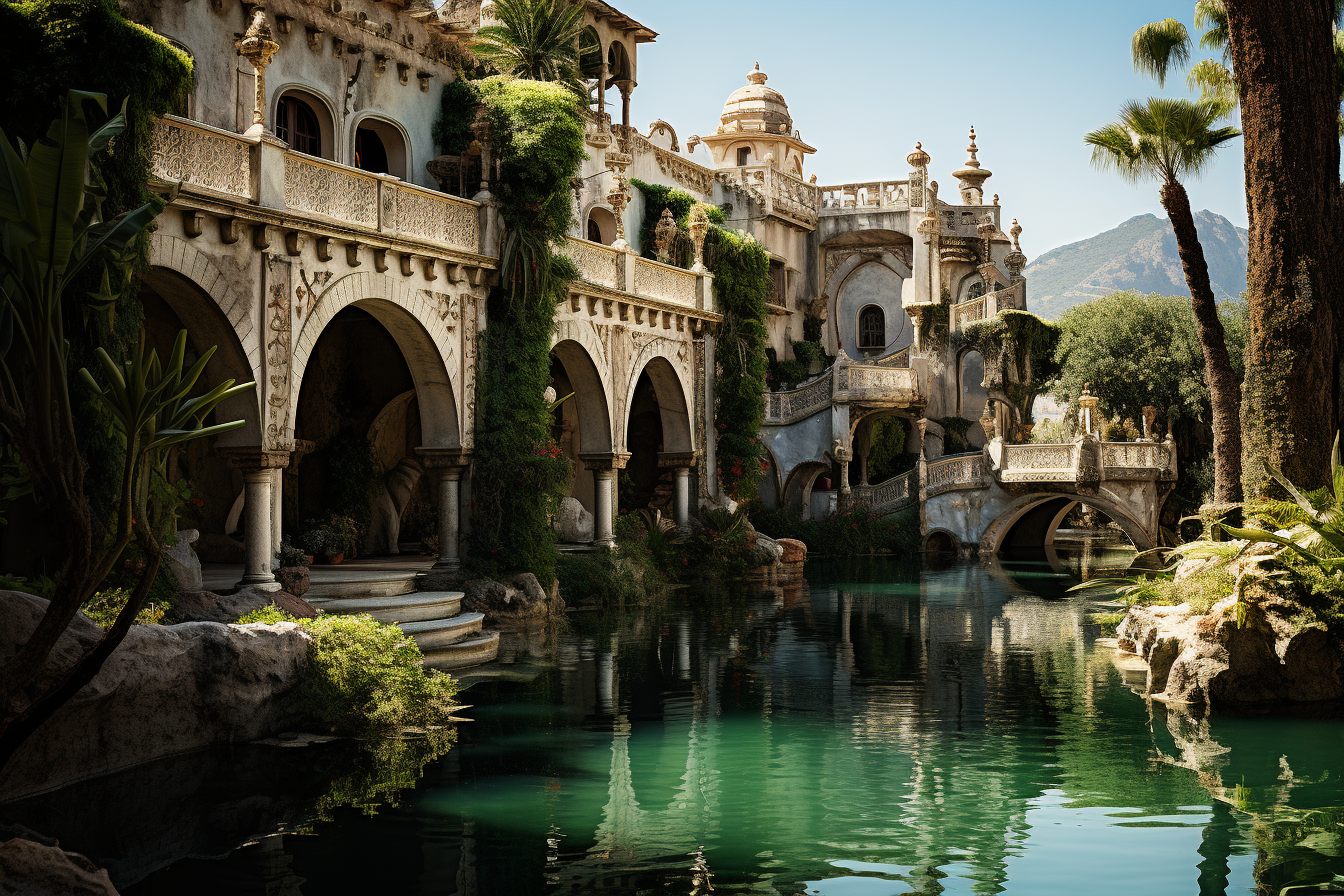 Emperor enjoying his luxurious lifestyle at San Simeon