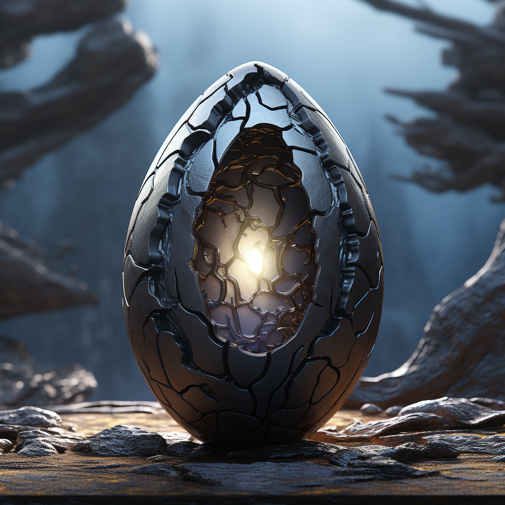 Mysterious empty alien egg