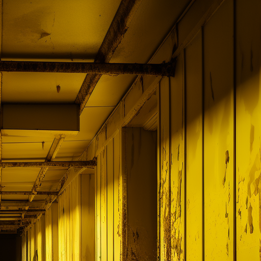 Empty Creepy Yellow Backroom Image