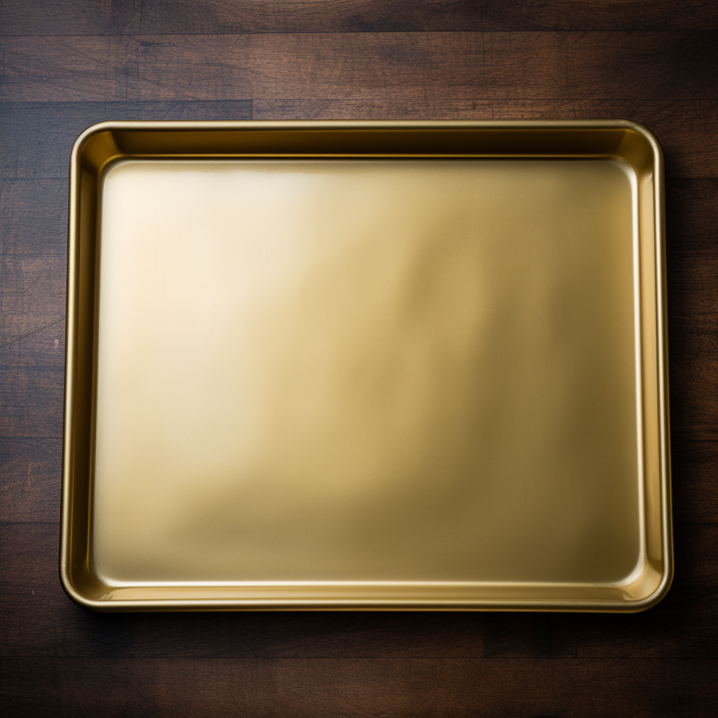 Elegant gold baking tray for all your baking needs