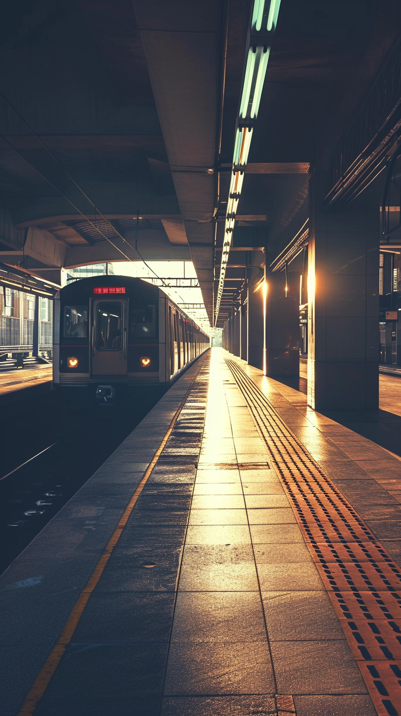 Empty Metro Train at Jakarta Station