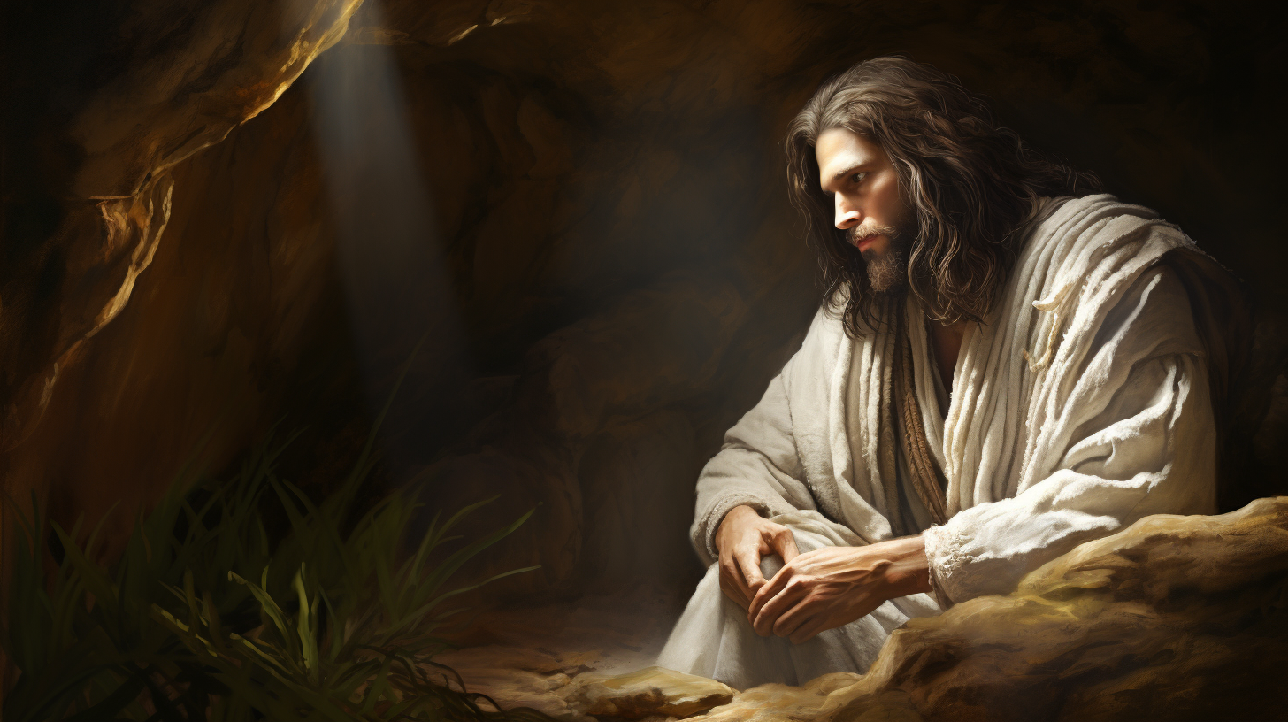 Realistic depiction of Jesus' empty tomb