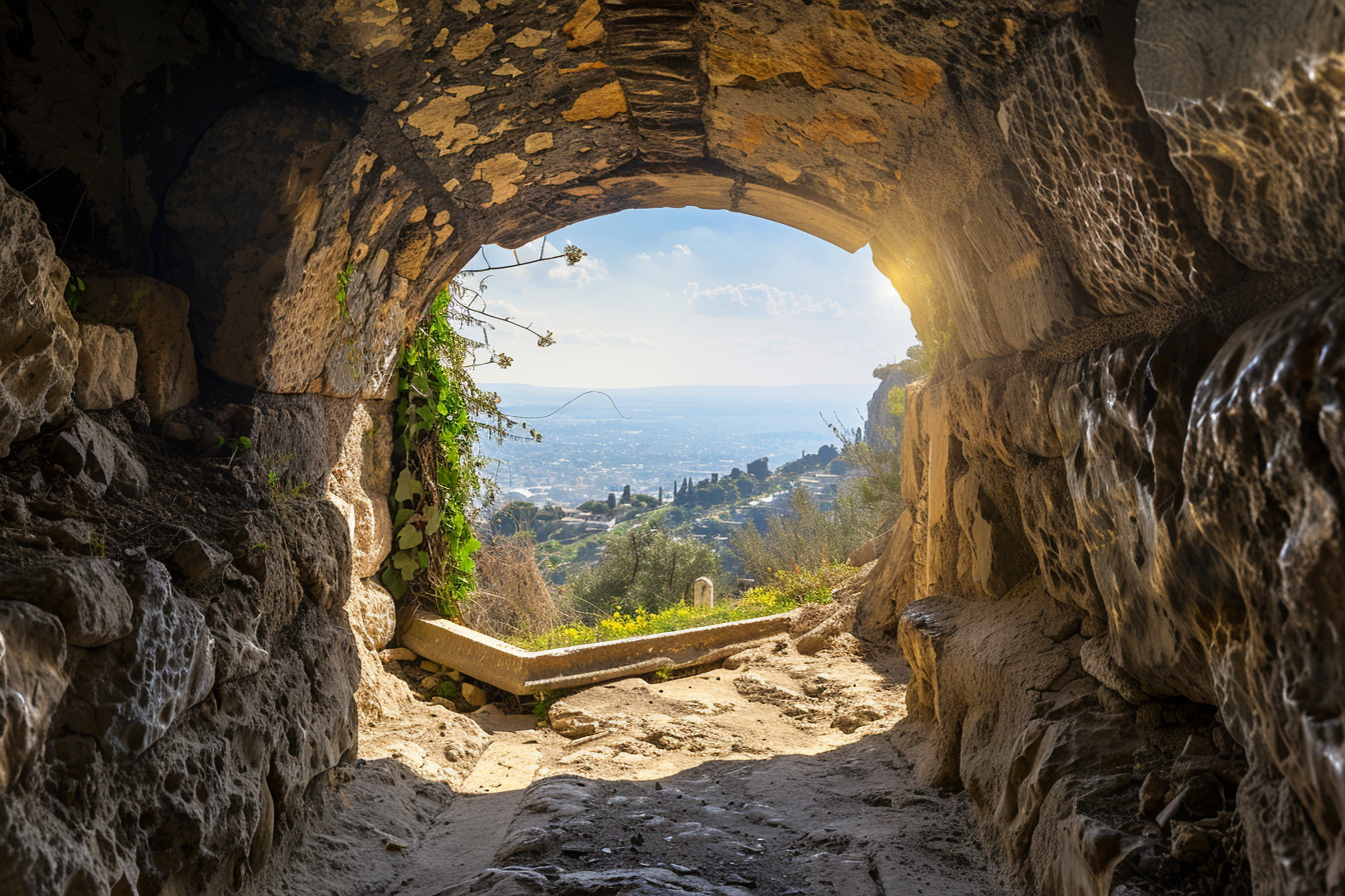 Empty Tomb Jesus View Outwards