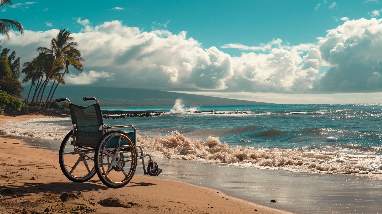 Wheelchair on Maui Beach