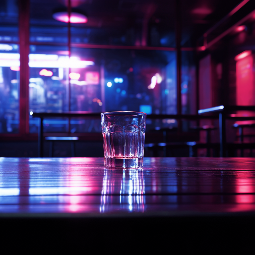 Empty glass in club