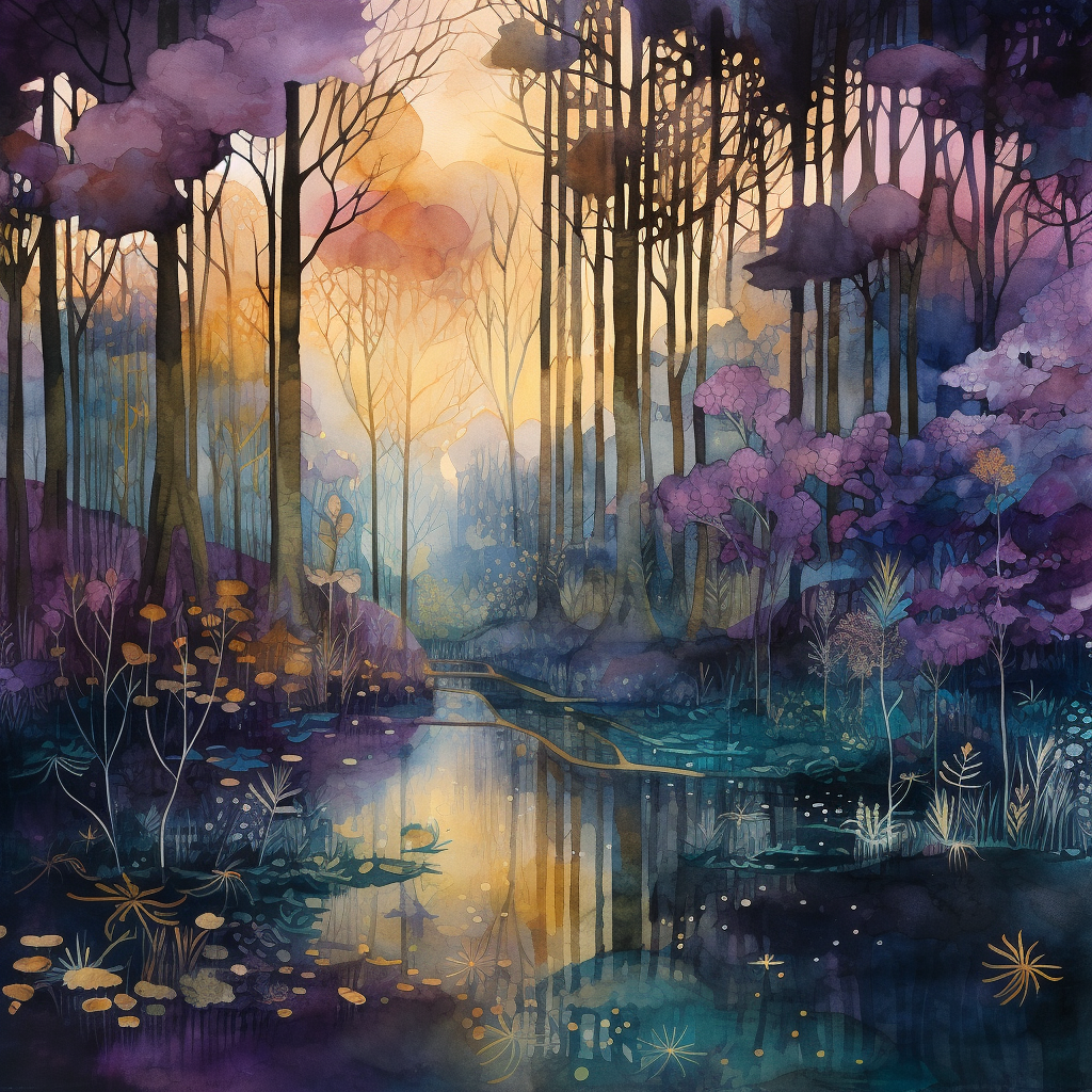 Enchanted Forest at Dawn Artwork