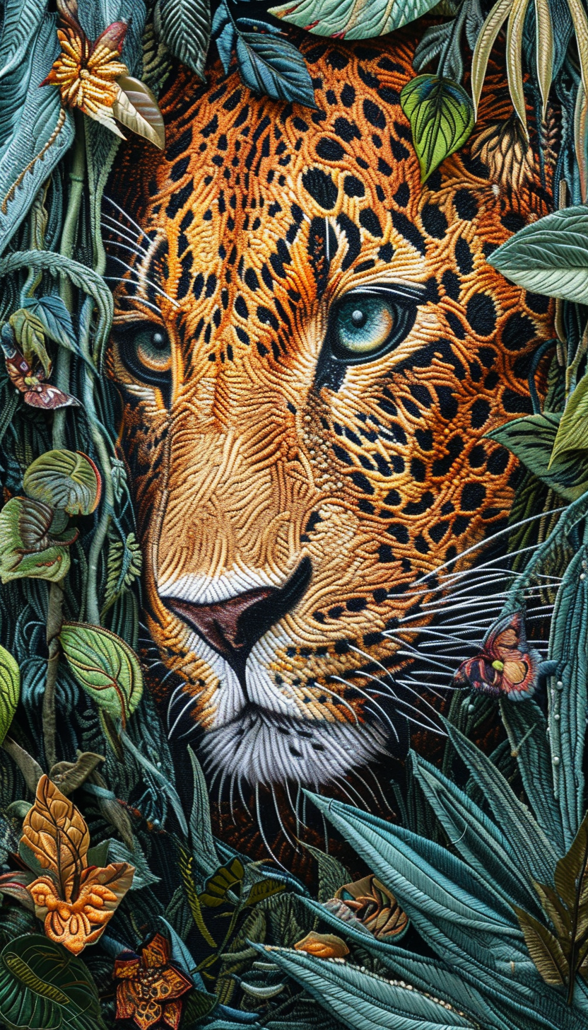 Enchanted Safari Leopard Print Acrylic Painting