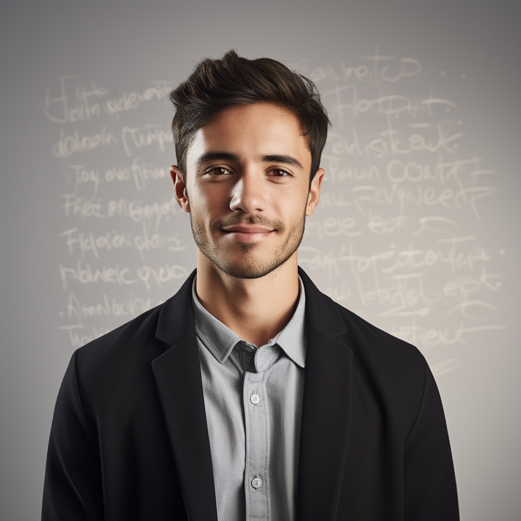 Portrait of Spanish man with encouraging words