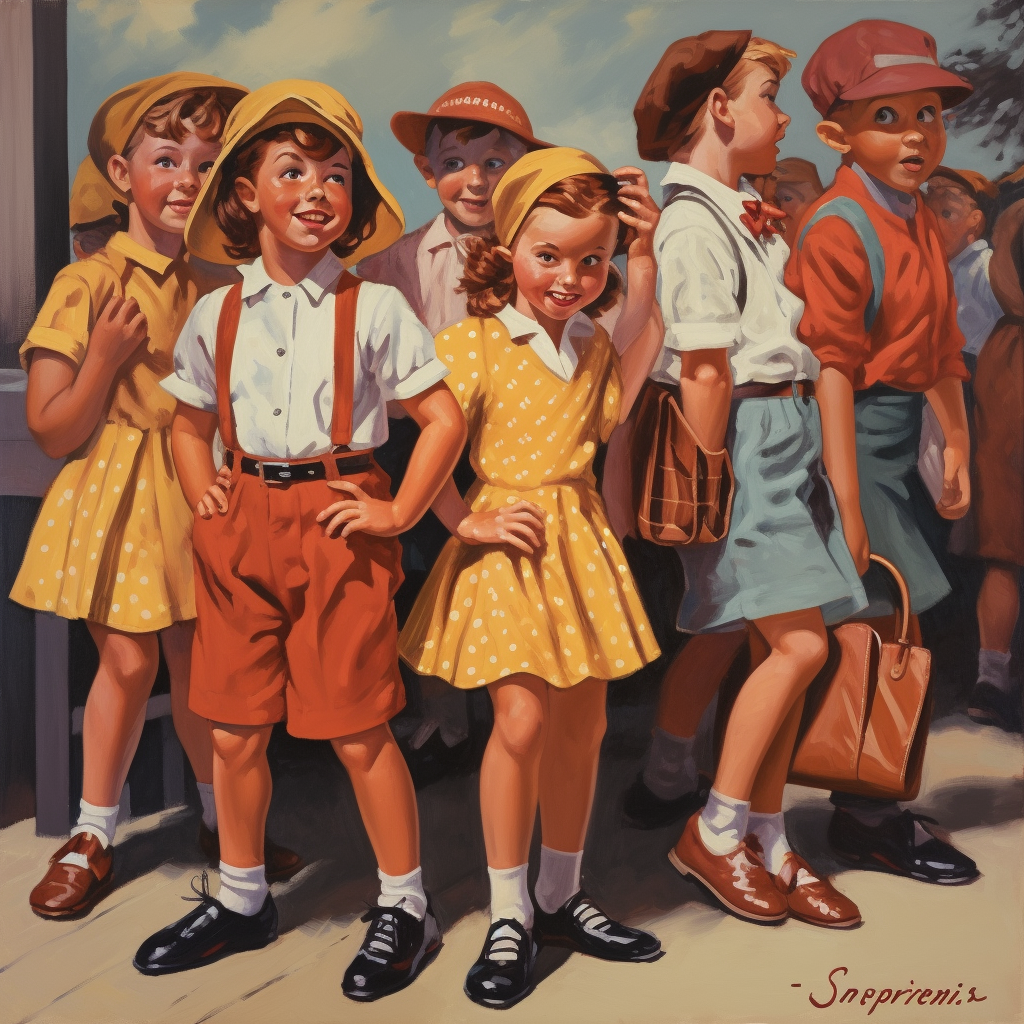 Enfants Style Arthur Sarnoff painting