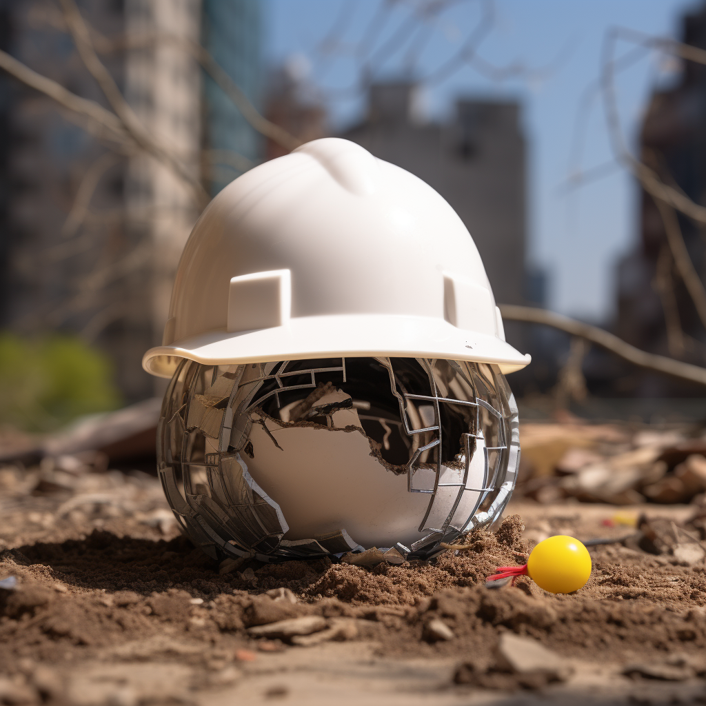 Engineering hard hat from easter egg