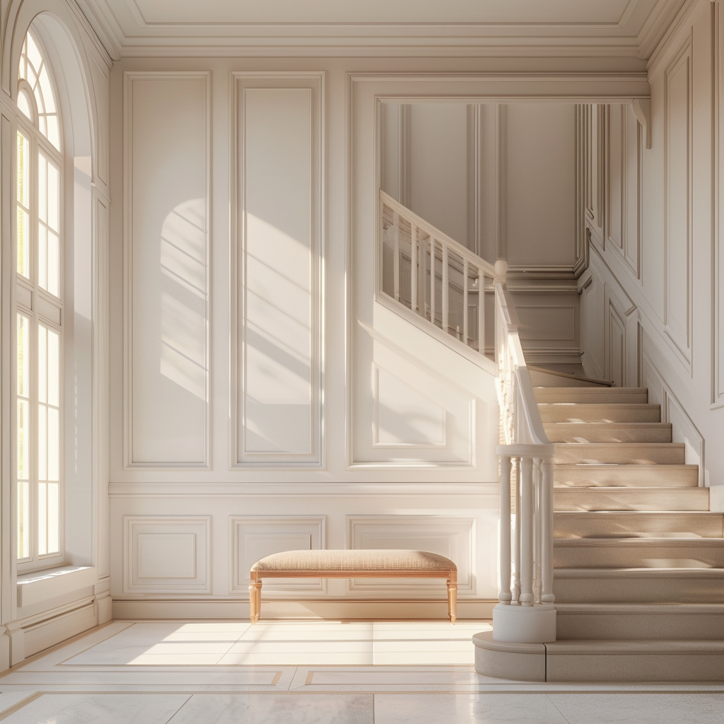 Light English Style Space Staircase