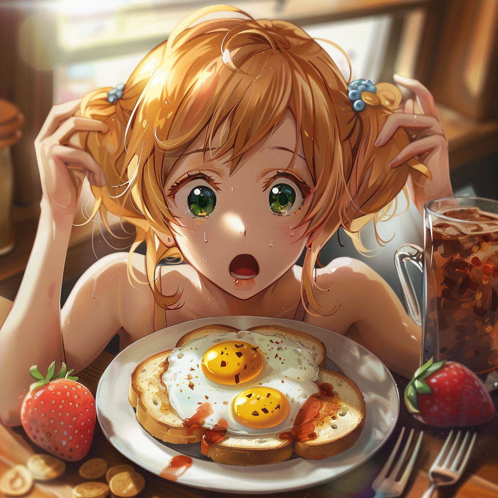 Cartoon English Breakfast Funny Style