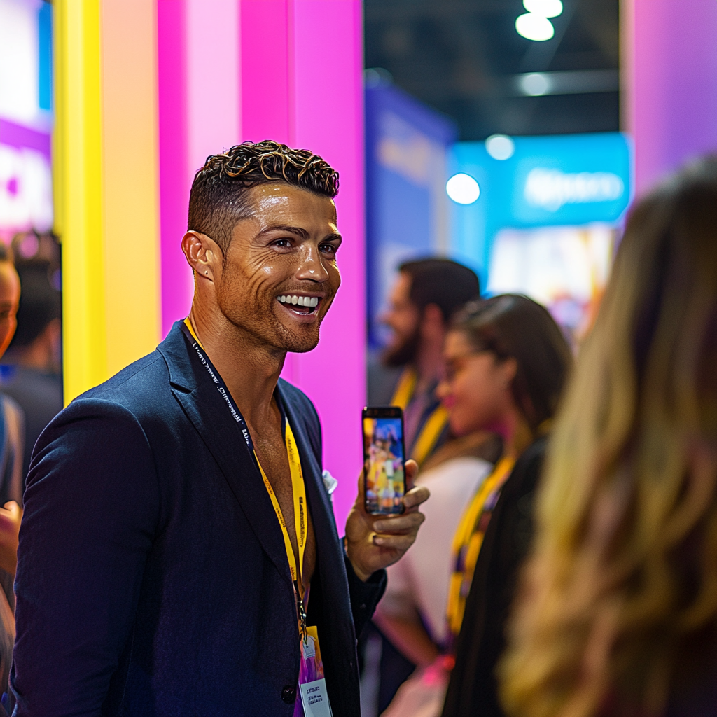 Ronaldo meeting Saudi fans