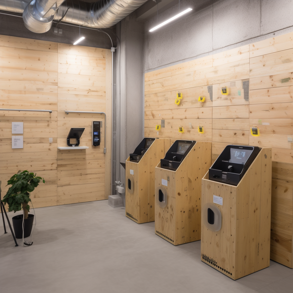 Environmental Activities Center with Recycling and Charging Stations