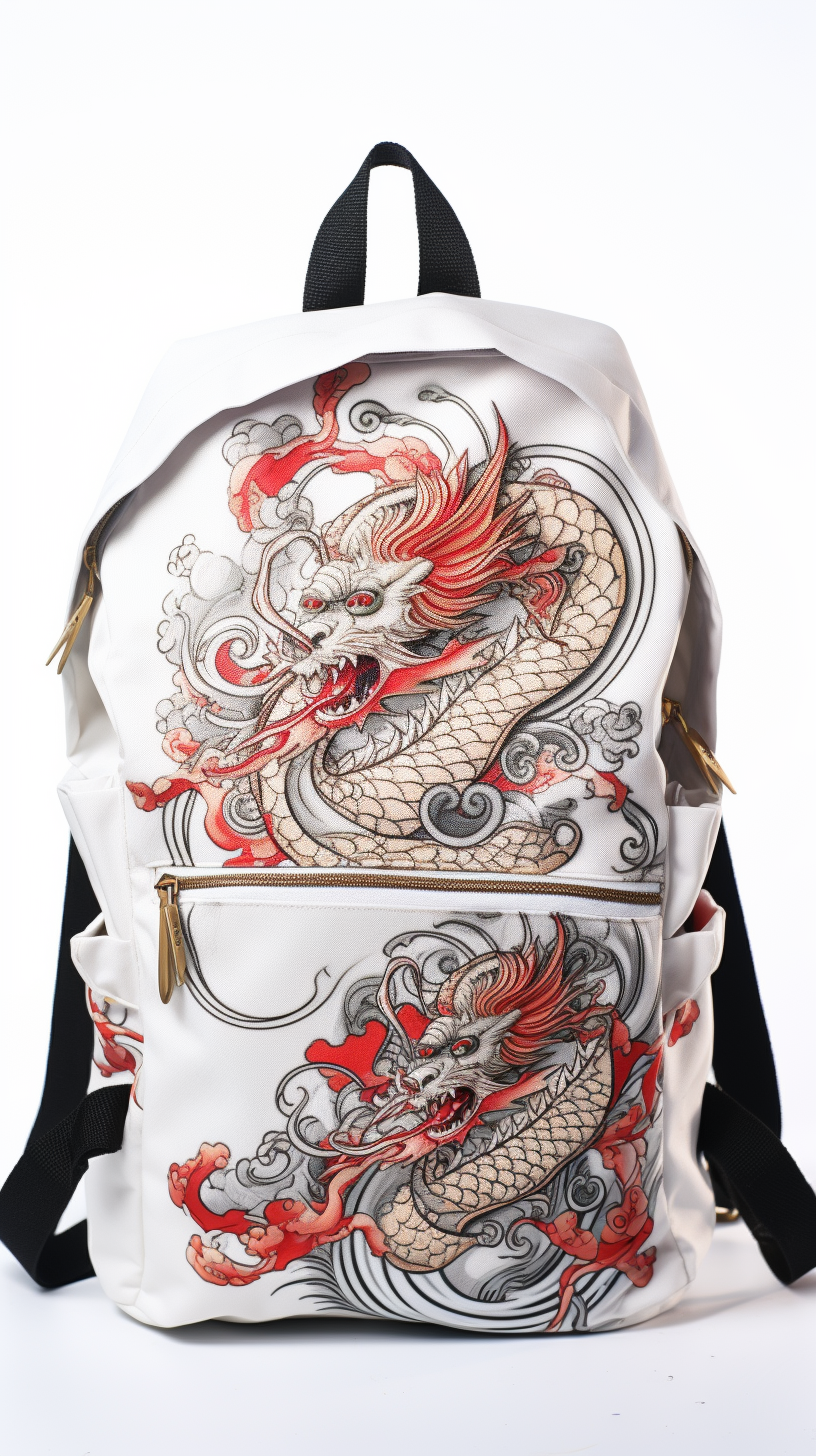 Chinese Dragon Backpack with Environmental Elements