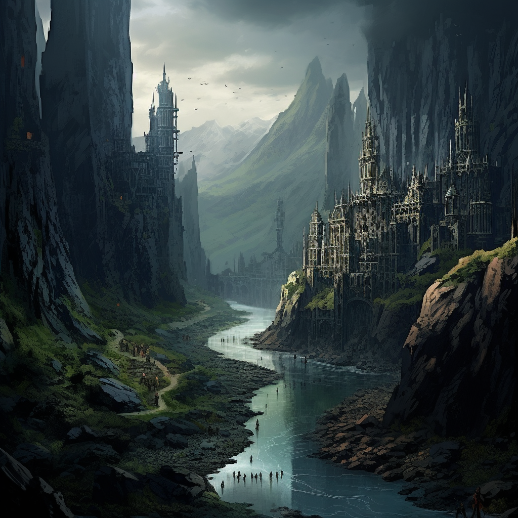 Dramatic Epic Locations in D+D Fantasy World