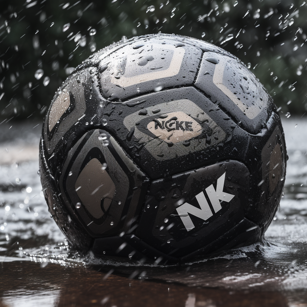 Nike soccer ball with wet look