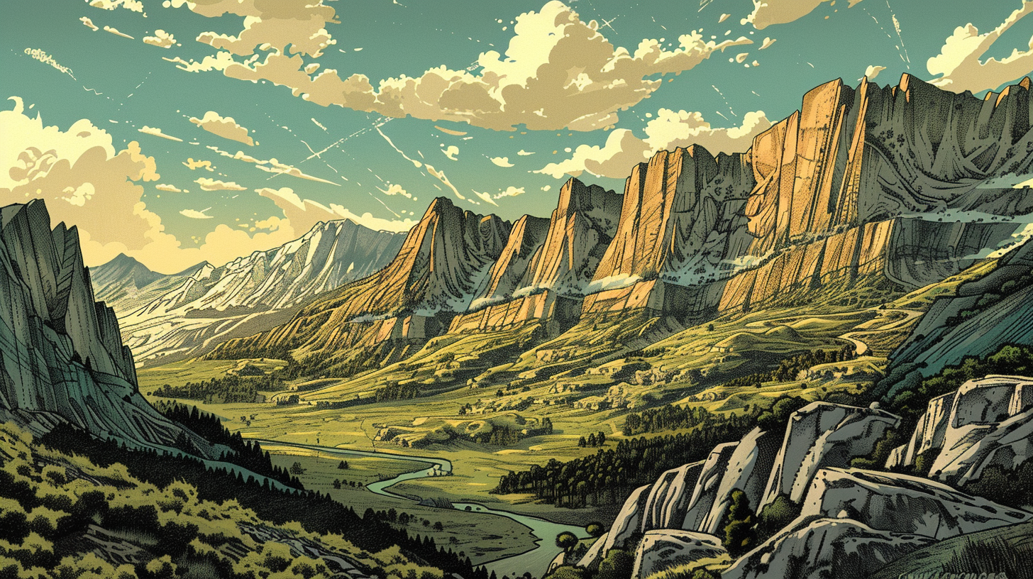 Epic Valley Monumental Illustration Piskor