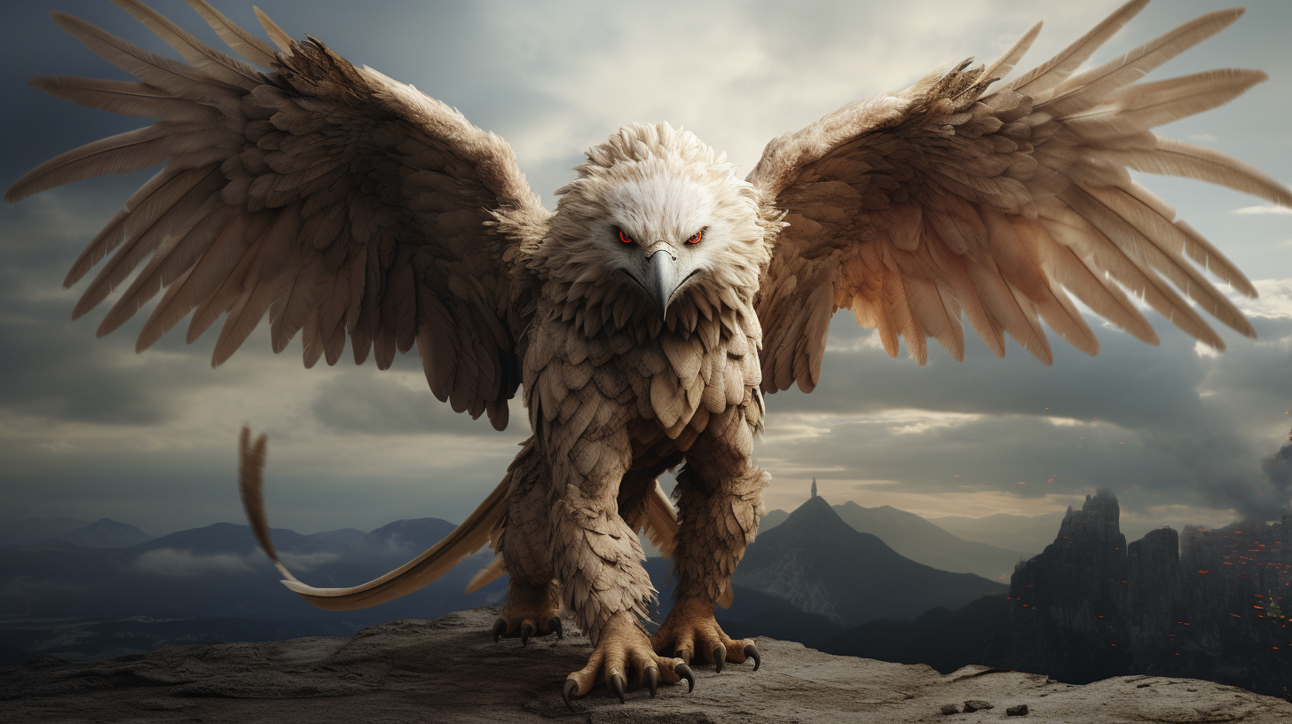 Stunning photorealistic epic griffin image