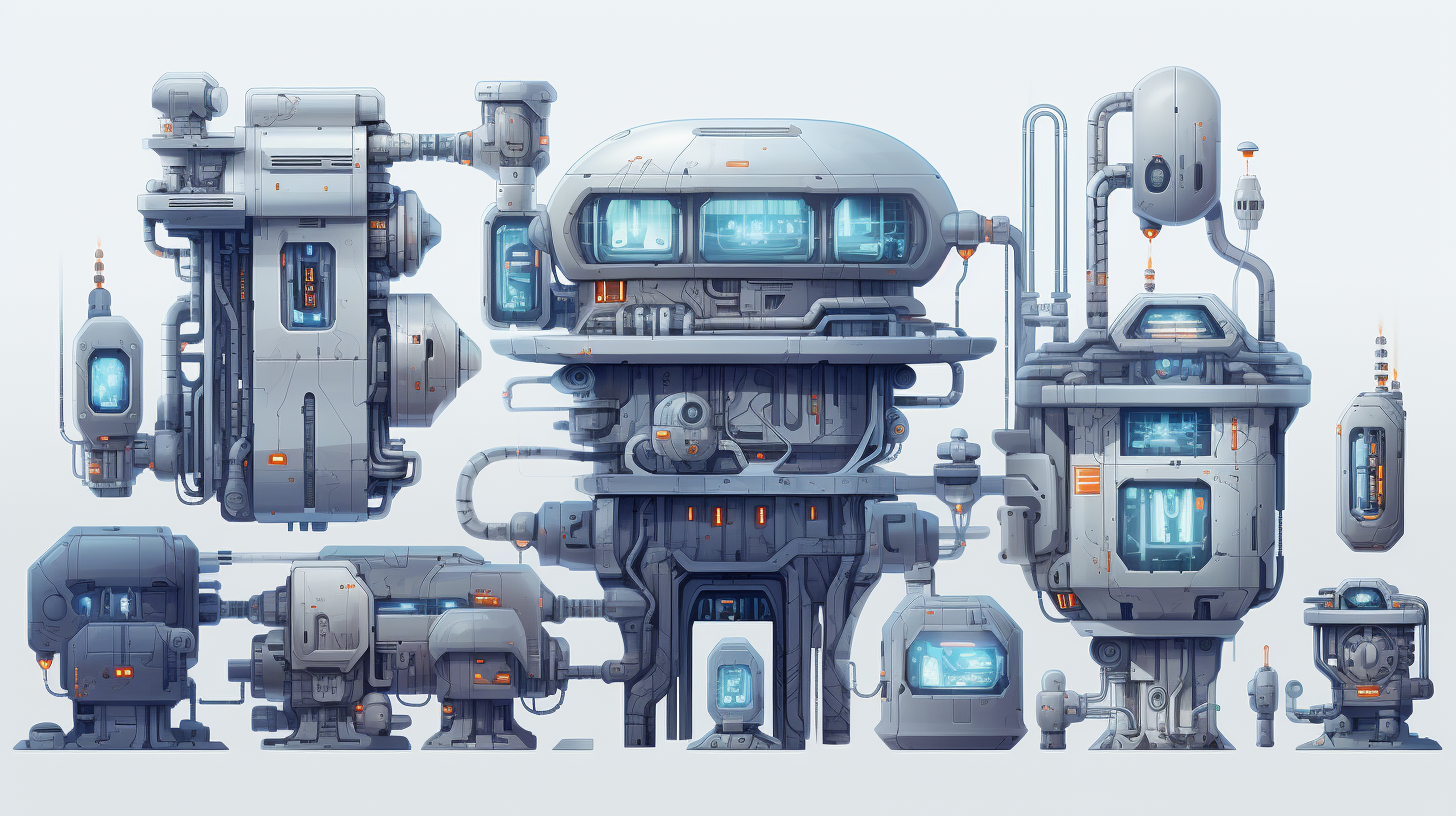 3D Equipment in Light Navy and Azure