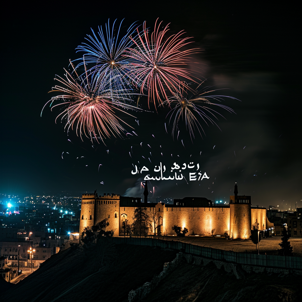 Happy New Year celebration at Erbil Citadel