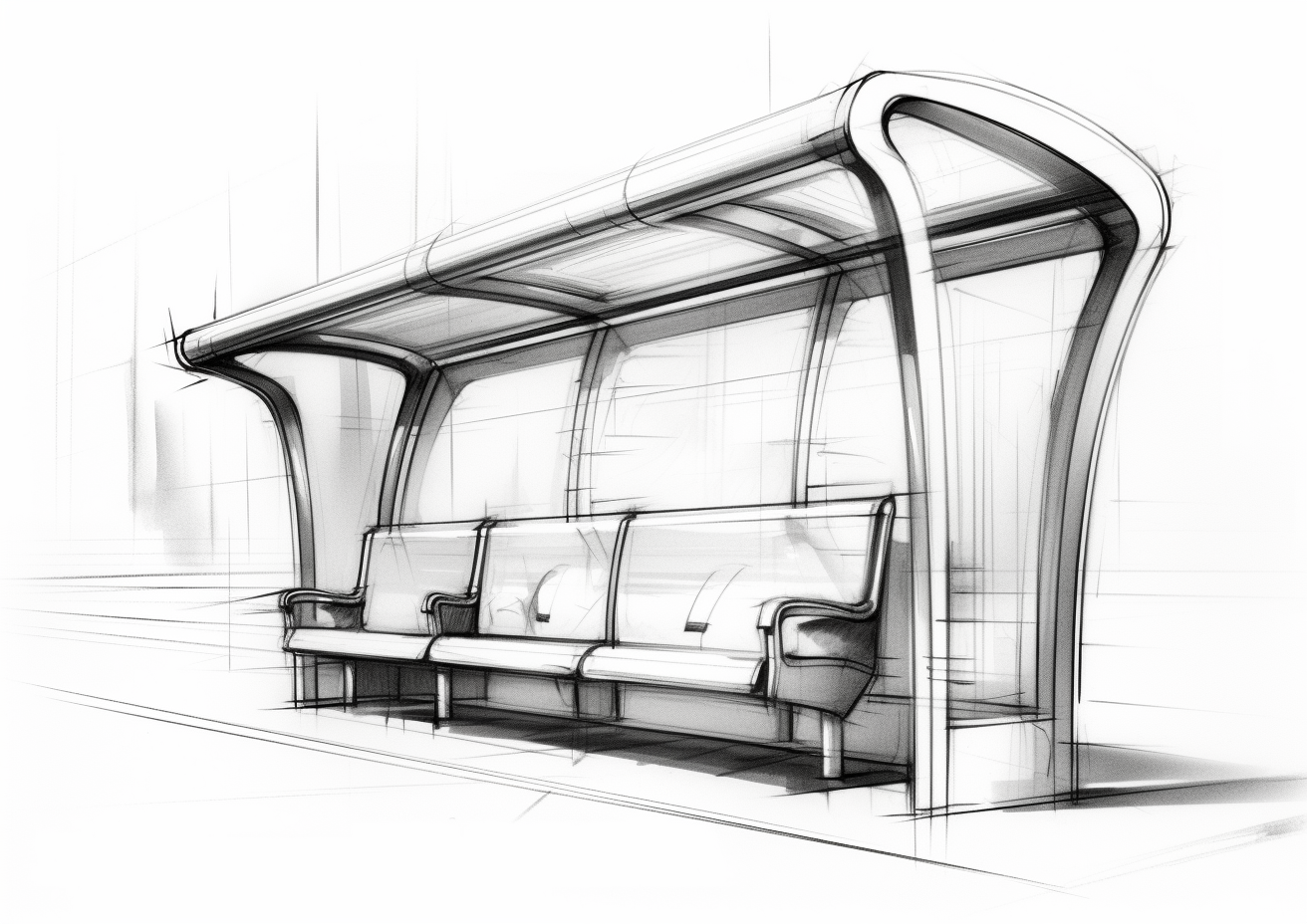 Ergonomic bus stop displaying clear information