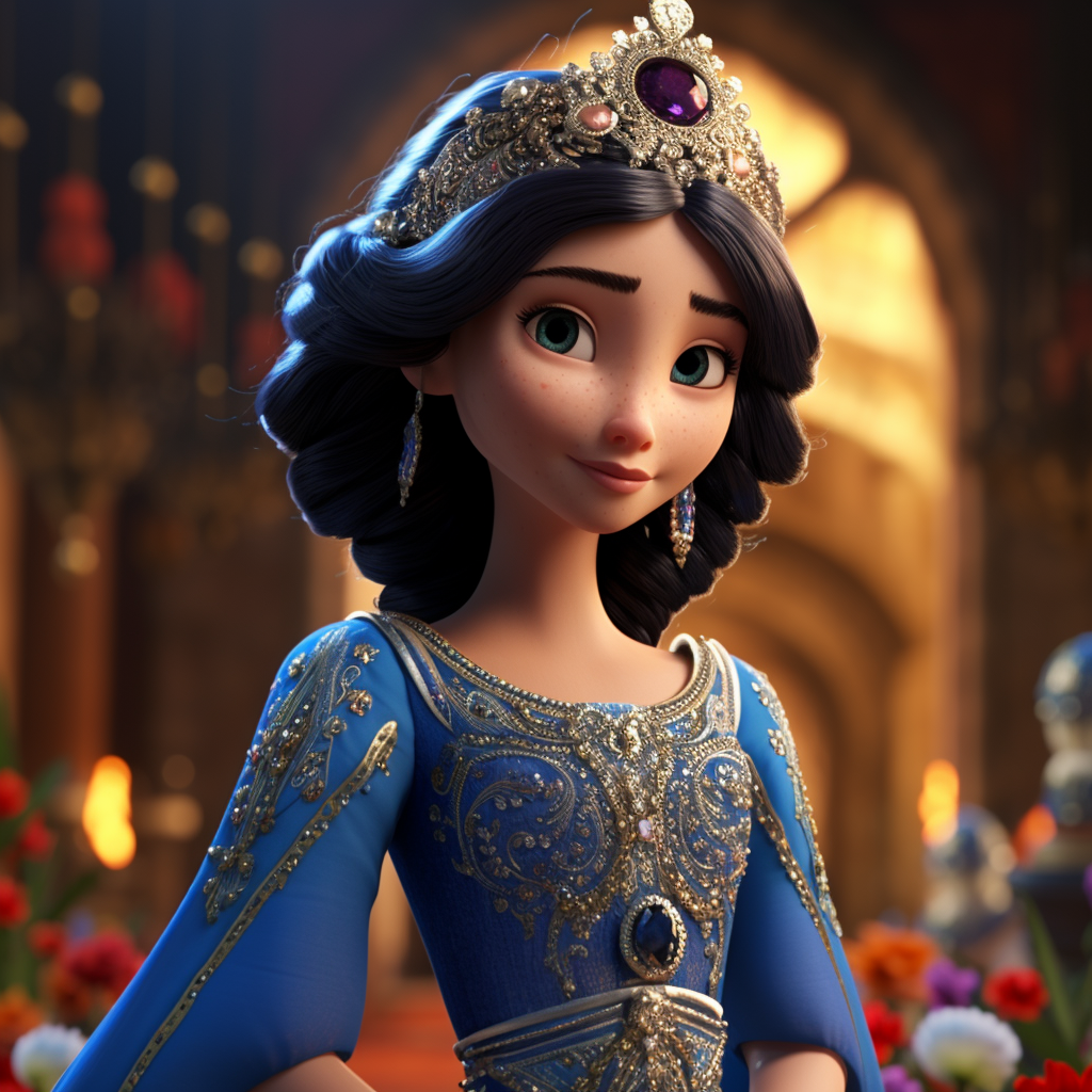 Esther Persian Queen Pixar Style