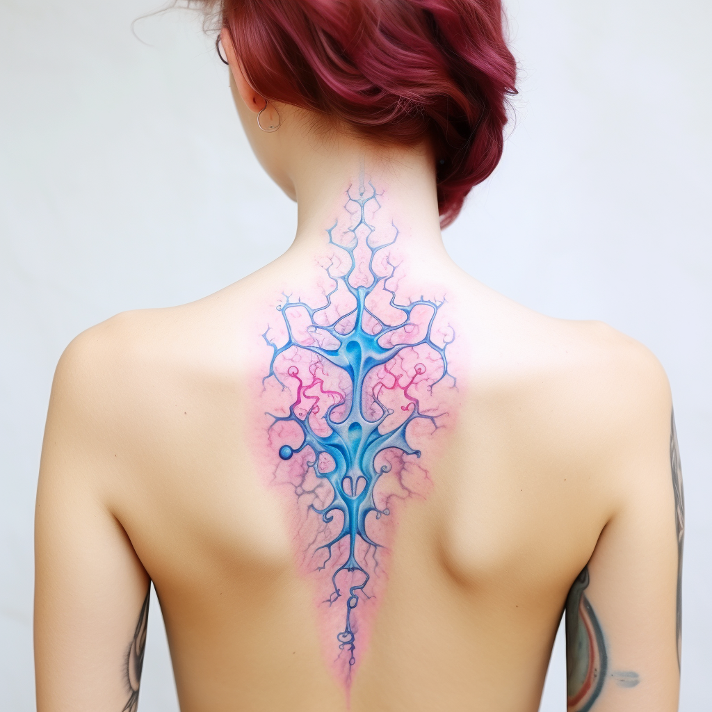 Tattoo of estrogen molecular structure