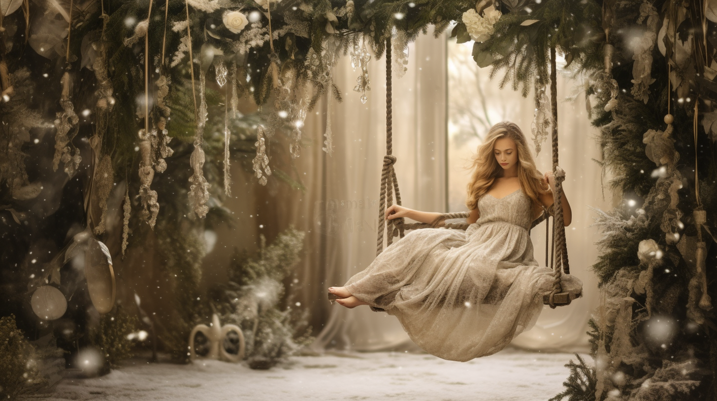 Ethereal Christmas Outdoors with Swing