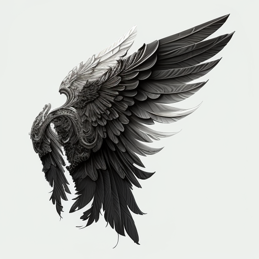 Hermes Wings Side View Illustration