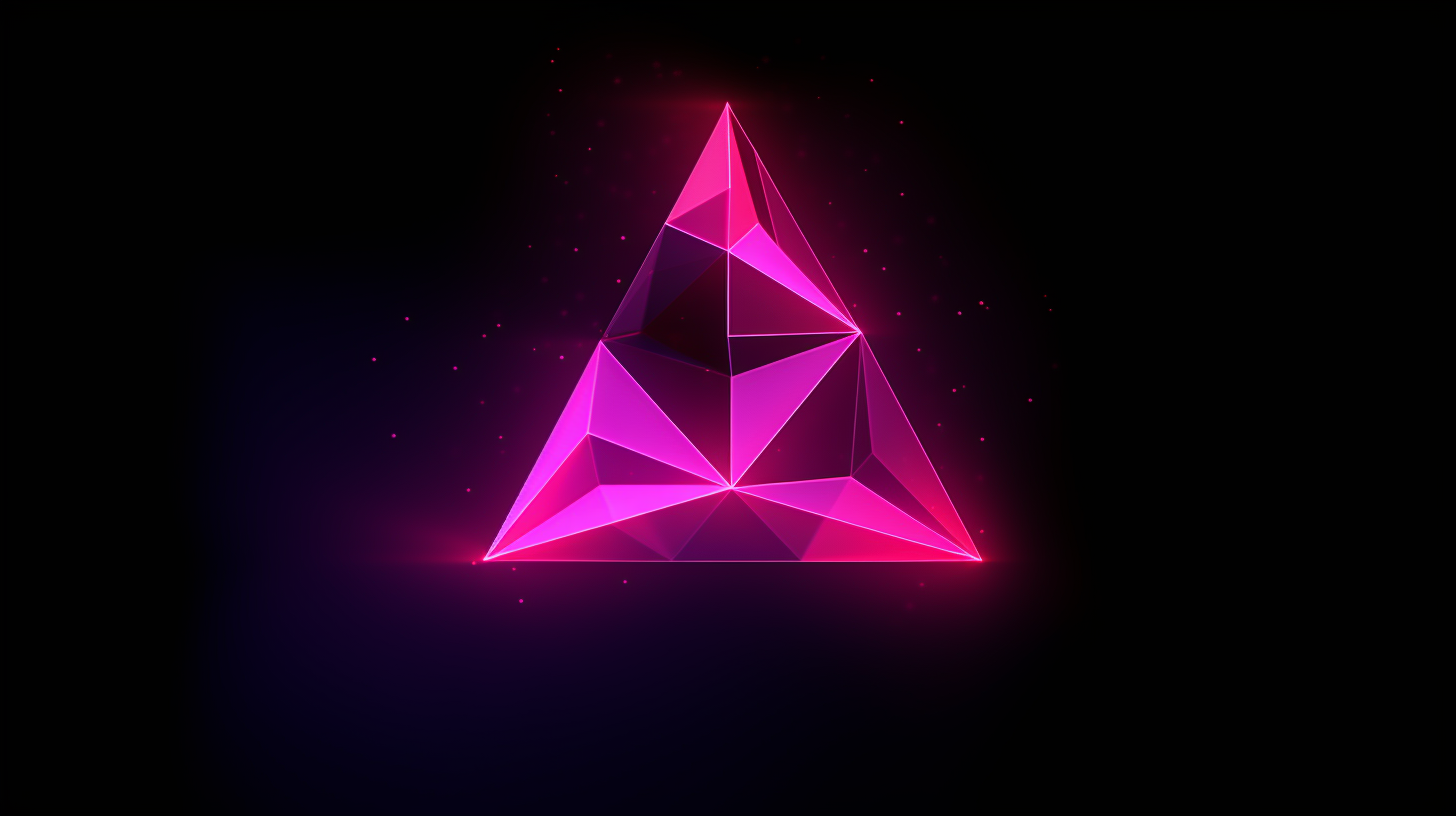 Black background Ethereum logo silhouette