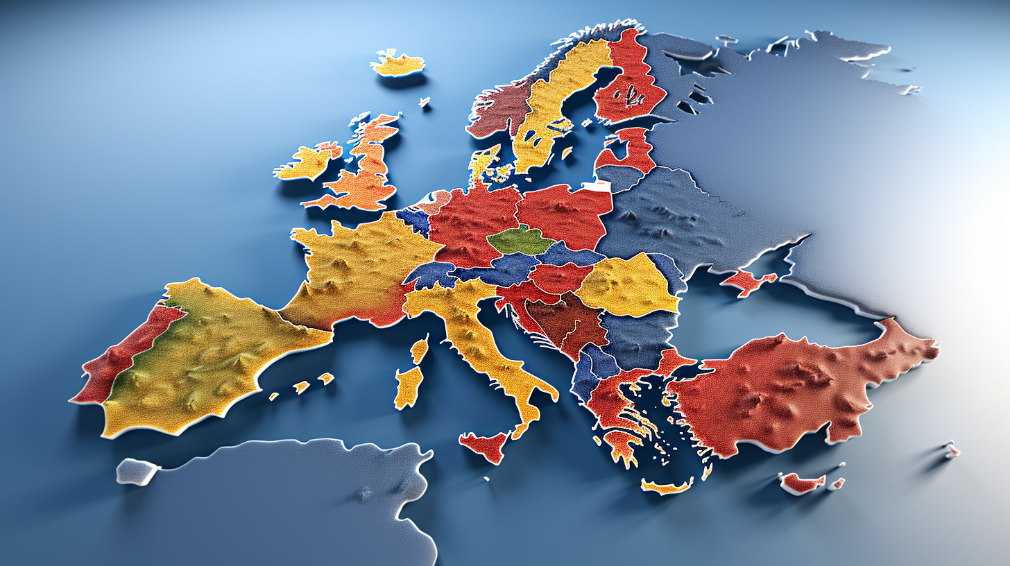 Map of Europe highlighting Germany