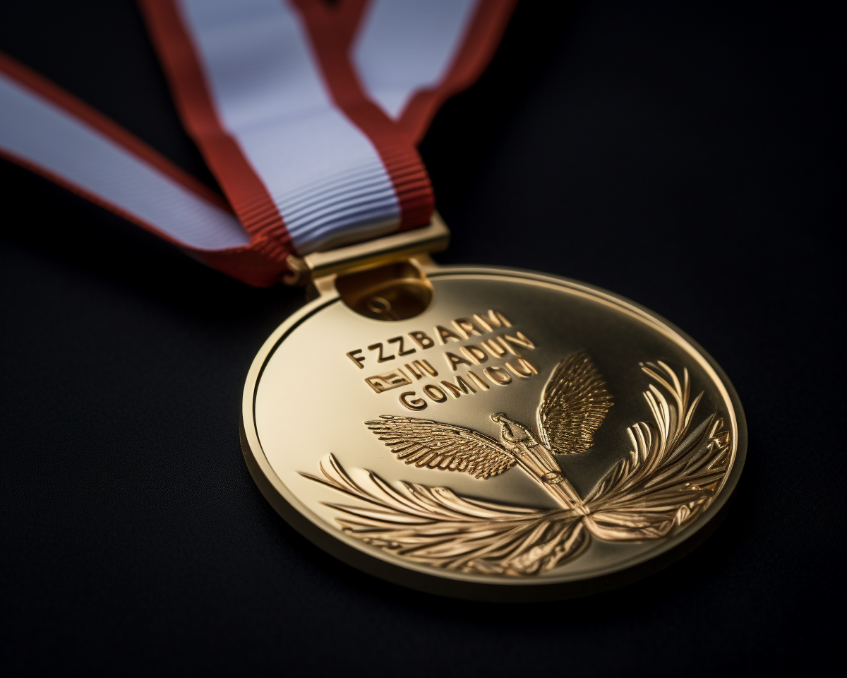 Golden European Champion Medal