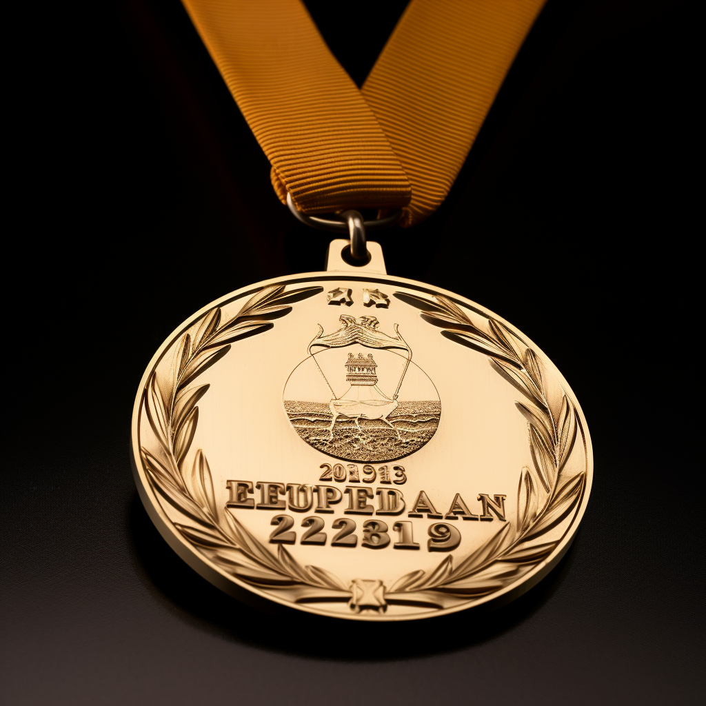 Golden European Champion 2023 medal