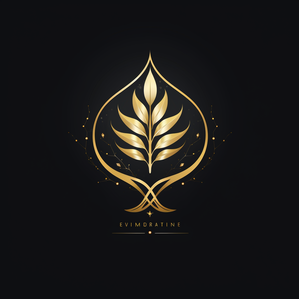 Creative black and gold event organizer logo