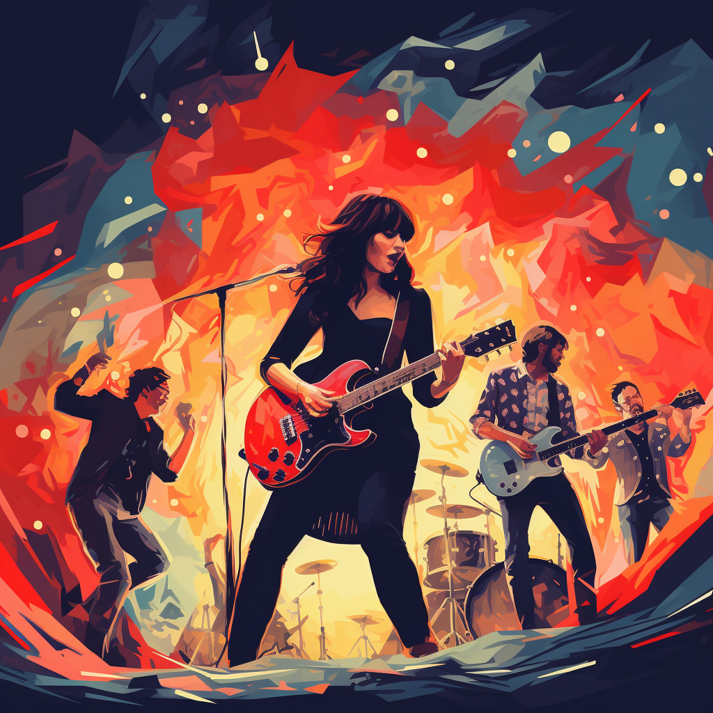 Band illustration for event poster