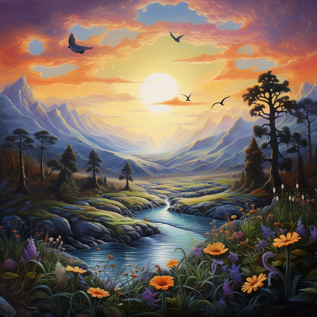 Landscape symbolizing the rhythm of life and music