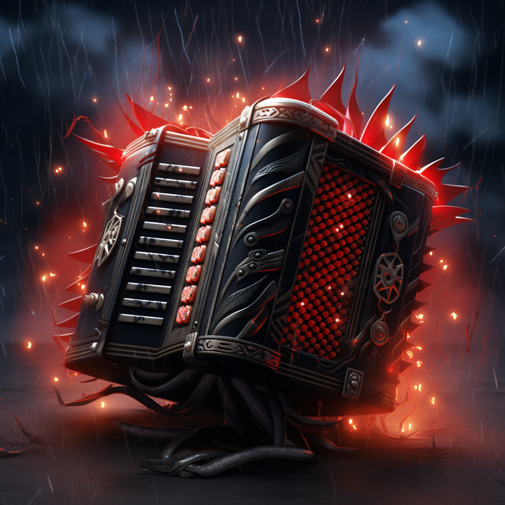 Sinister Accordion Strikes with Lightning Bolts