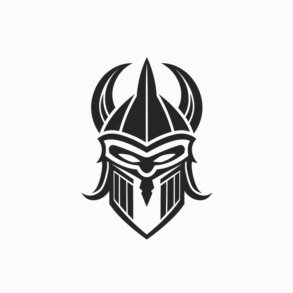 Evil Gladiator Face - Minimal Vector Design