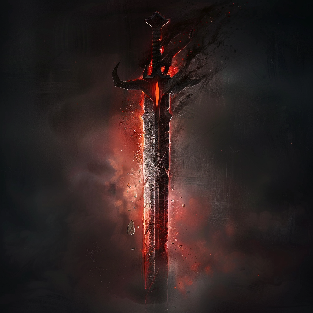 Evil sword fantasy art icon